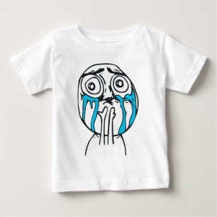 Cutenessの積み過ぎのかわいい激怒の顔のミーム ベビーTシャツ