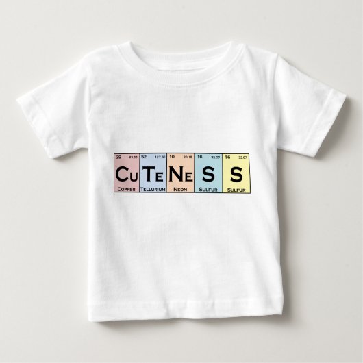 CuTeNeSS周期要素乳児T ベビーTシャツ (正面)