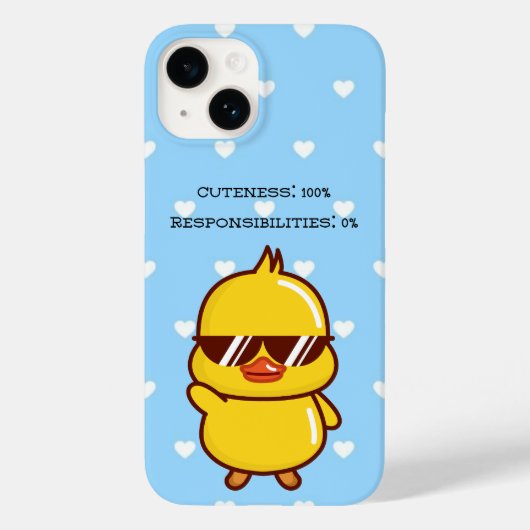 Cuteness 100% Responsibilities 0% | Cute Duck  Case-Mate iPhoneケース (裏面)
