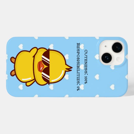 Cuteness 100% Responsibilities 0% | Cute Duck Case-Mate iPhoneケース (裏面 (横))
