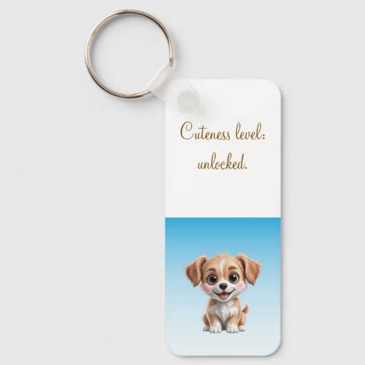 Cuteness Level Keychain – Custom Text & Photo キーホルダー (正面)