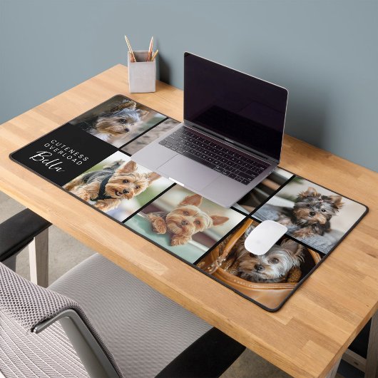 Cuteness Overboard Script Pet Photo デスクマット