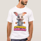 Cuteness Overload Kawaii Bunny Cartoon Graphic Tシャツ (正面)