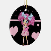 CutePpretty PinkyPピンクガーリーかわいいガールバイLeahG セラミックオーナメント (右)