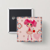 CutePpretty PinkyPピンクガーリーかわいいガールバイLeahG 缶バッジ (正面&裏面)