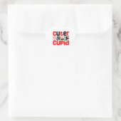 Cuter Than Cupid Valentine – Cute Love Typography  ハートシール (バッグ)