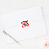 Cuter Than Cupid Valentine – Cute Love Typography  ハートシール (封筒)