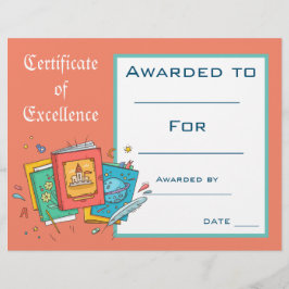 Cute's 読 Awardの証明書の先生用品