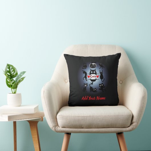 Cutes Cats Throw Pillow クッション (椅子)
