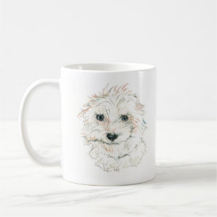 CUTESTホワイトフワイドッグMUG ©dianeheller2020 コーヒーマグカップ