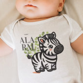 Cutest Alarm Clock Baby Zebra ベビーボディスーツ
