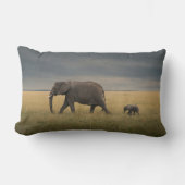 Cutest Baby Animals | African Elephant Family ランバークッション (正面)