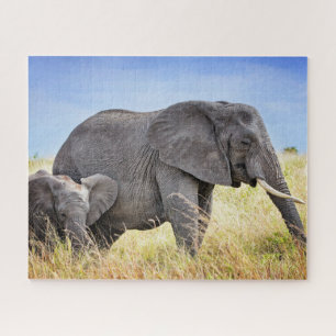 Cutest Baby Animals   African Elephant & Mother ジグソーパズル