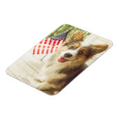 Cutest Baby Animals | American Flag Corgi マグネット (左側)