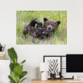 Cutest Baby Animals | Baby Brown Bear Cub ポスター (ホームオフィス)