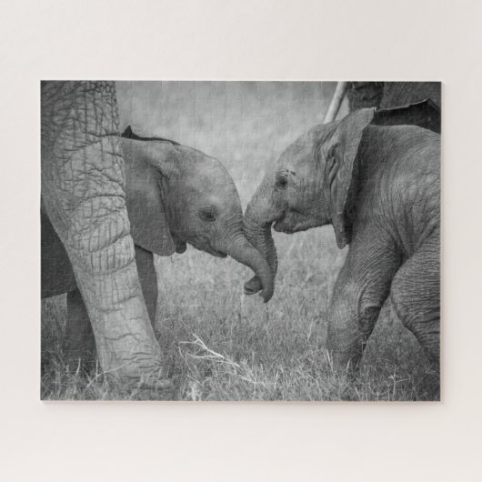 Cutest Baby Animals | Baby Elephants Greeting ジグソーパズル (横)