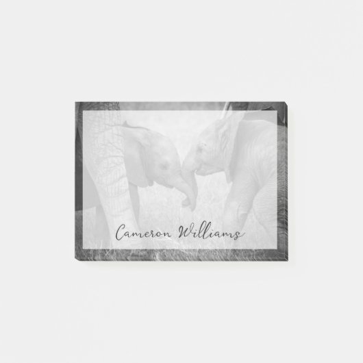 Cutest Baby Animals | Baby Elephants Greeting ポストイット (正面)