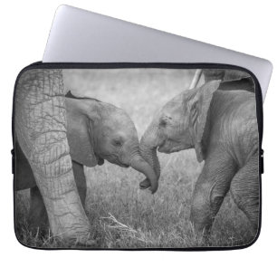 Cutest Baby Animals Baby Elephants Greeting ラップトップスリーブ