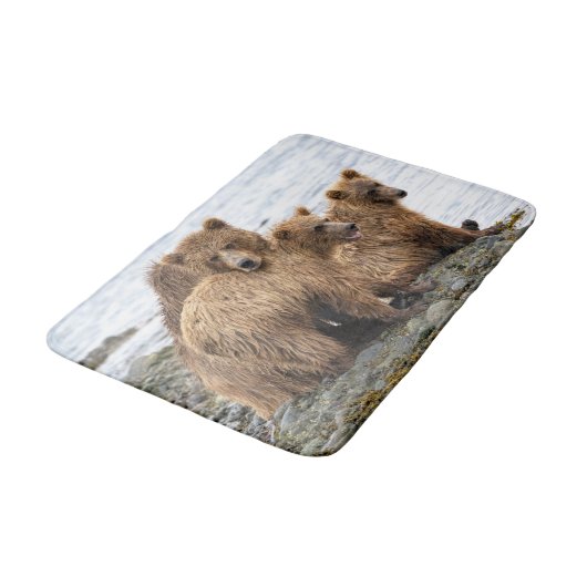 Cutest Baby Animals | Bear & Cubs バスマット (アングル)