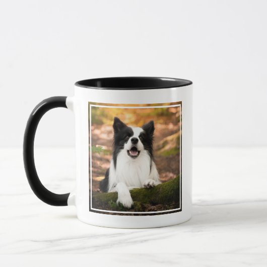 Cutest Baby Animals | Black & White Border Collie マグカップ (左)