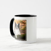Cutest Baby Animals | Black & White Border Collie マグカップ (正面左)