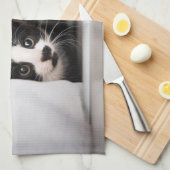 Cutest Baby Animals | Black & White Kitten キッチンタオル (四つ折り)