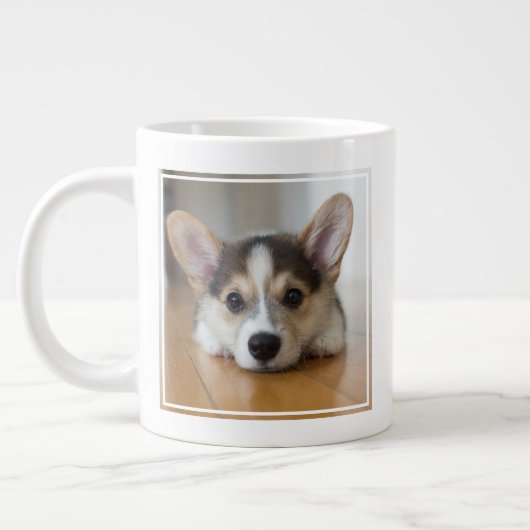 Cutest Baby Animals | Corgi Puppy Looking ジャンボコーヒーマグカップ (左)