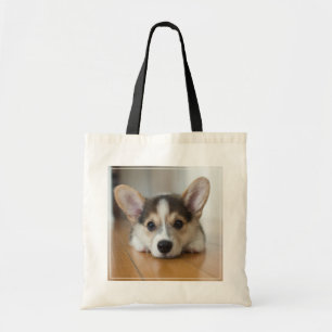 Cutest Baby Animals Corgi Puppy Looking トートバッグ