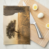 Cutest Baby Animals | Elephant Calf & Mother キッチンタオル (四つ折り)