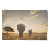 Cutest Baby Animals | Elephant Calf & Mother 枕カバー (裏面)