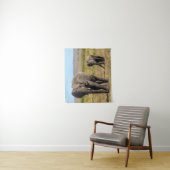 Cutest Baby Animals | Elephant Mother & Baby タペストリー (インサイチュ)