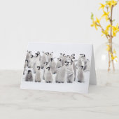Cutest Baby Animals | Emperor Penguin Chicks カード (黄色い花)