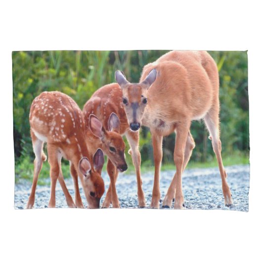 Cutest Baby Animals | Fawn with Babies 枕カバー (正面)