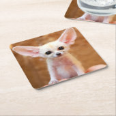 Cutest Baby Animals | Fennec Fox スクエアペーパーコースター (アングル)