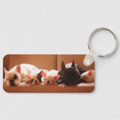 Cutest Baby Animals | French Bulldog Family キーホルダー (正面)
