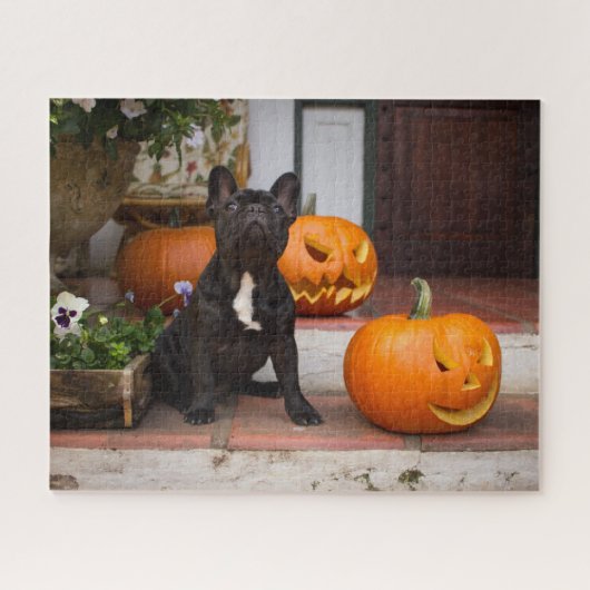 Cutest Baby Animals | French Bulldog Halloween ジグソーパズル (横)