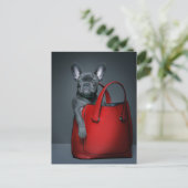 Cutest Baby Animals | French Bulldog in Handbag ポストカード (スタンド正面)