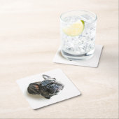 Cutest Baby Animals | French Bulldog Look Up スクエアペーパーコースター (インサイチュ)