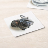 Cutest Baby Animals | French Bulldog Look Up スクエアペーパーコースター (アングル)