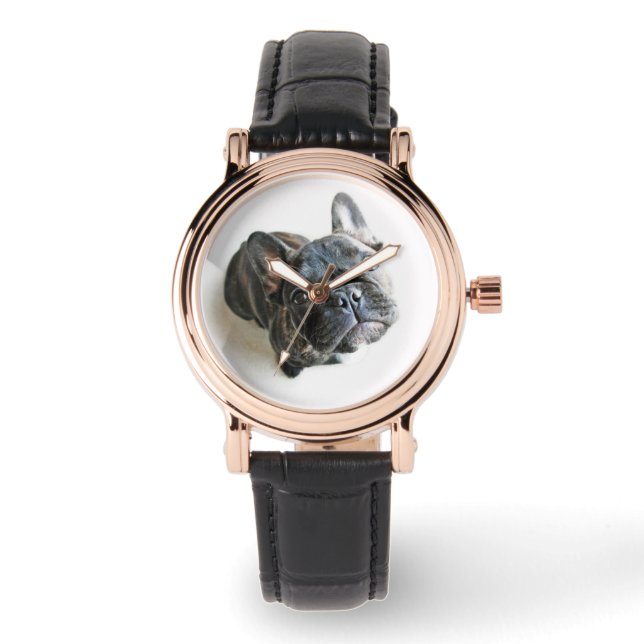 Cutest Baby Animals | French Bulldog Look Up 腕時計 (正面)