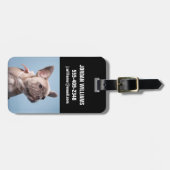 Cutest Baby Animals | French Bulldog Pink Bow ラゲッジタグ (正面横)