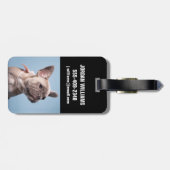 Cutest Baby Animals | French Bulldog Pink Bow ラゲッジタグ (裏面横)