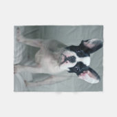 Cutest Baby Animals | French Bulldog Puppy フリースブランケット (正面(横))