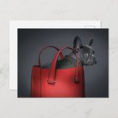 Cutest Baby Animals | French Bulldog Red Hand Bag ポストカード (正面/裏面)