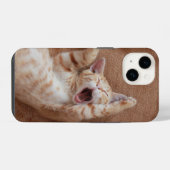 Cutest Baby Animals | Ginger Kitten Yawning iPhoneケース (裏面横)
