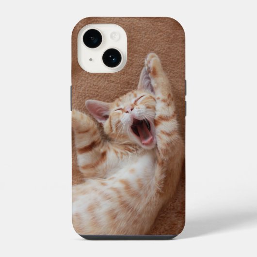 Cutest Baby Animals | Ginger Kitten Yawning iPhoneケース (裏面)
