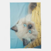 Cutest Baby Animals | Himalayan Seal Point Cat キッチンタオル (縦)