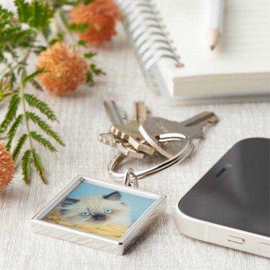 Cutest Baby Animals | Himalayan Seal Point Cat キーホルダー (側面)