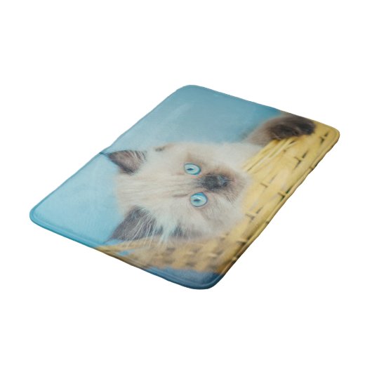 Cutest Baby Animals | Himalayan Seal Point Cat バスマット (アングル)