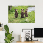 Cutest Baby Animals | Kamchatka Brown Bear Cubs ポスター (ホームオフィス)